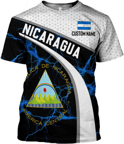 Personalized Nicaragua Shirt Custom Nicaragua Flag Lion Shirt for Men & Women Nicaraguan Camisas T-Shirt, Nicaragua Tshirt