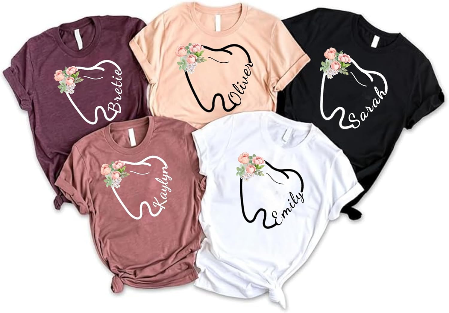 Suseaz Personalized Dentist Embroidered Sweatshirt Dental Assistant Shirt Gift Dental Hygienist Crewneck Graphic Pullover