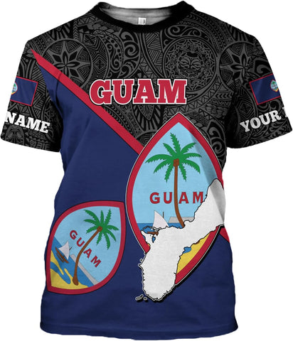 MoonArt Personalized Guam Shirt - Guahan Pride Tshirt for Men & Women - Guam Gifts Tee