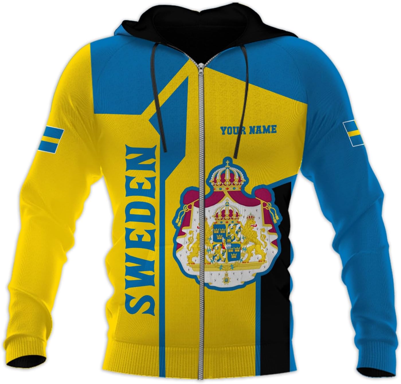 Personalized Sweden Flag Unisex Shirt Custom Vintage Sverige Sweden Casimas Shirts Men's Shirt T-Shirt Swedish National Pride