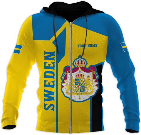 Personalized Sweden Flag Unisex Shirt Custom Vintage Sverige Sweden Casimas Shirts Men's Shirt T-Shirt Swedish National Pride