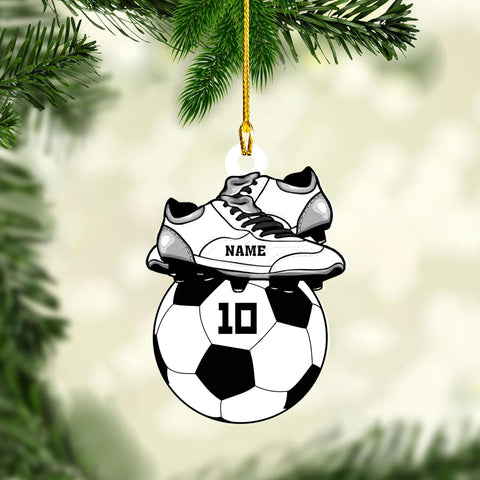 AOVL Personalized Soccer Player Ornament Soccer Christmas Xmas Ornament Soccer Christmas Xmas Ornament Gift for Soccer Players Soccer Lovers Soccer Players for Men Women (Soccer 4)