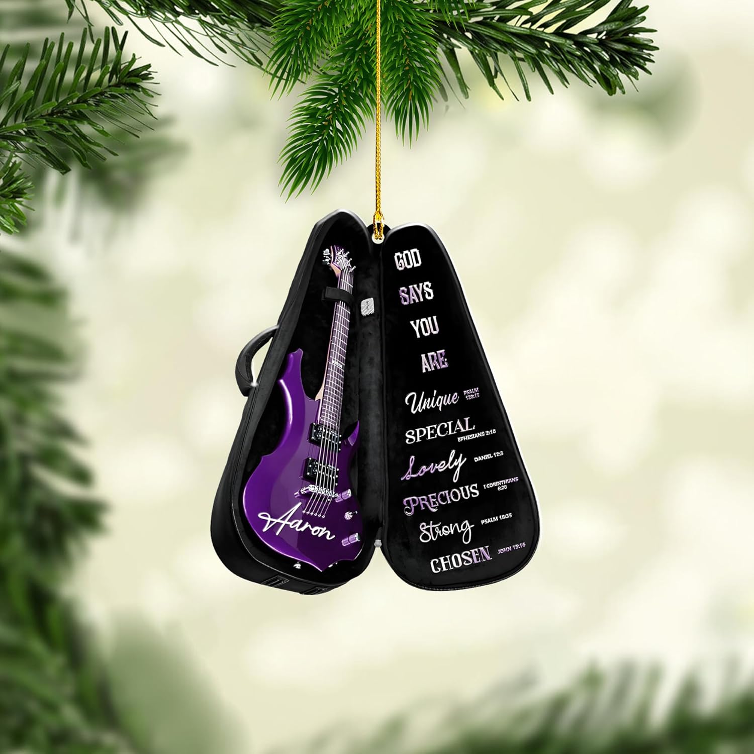 Personalized Guitar Ornament, Electric Guitar Ornament, Guitar Christmas Ornaments 2024, Acoustic Guitar Christmas Ornament, Guitar Christmas Ornaments Guitarist Gift Musical Instruments Xmas (G8)