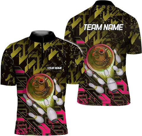 LigtHuy Personalized Bowling Jersey 3D, Bowling Shirts for Team, Bowling Shirt Unisex for Men Women, Bowling Shirts for Men 3