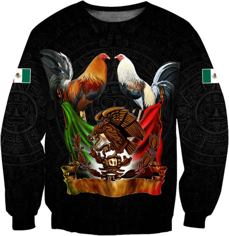 Rooster Mexico 3D All Over Unisex Hoodie, T Shirt, Zip Up Hoodie, Sweatshirt for Men Women HD646 Multicolor