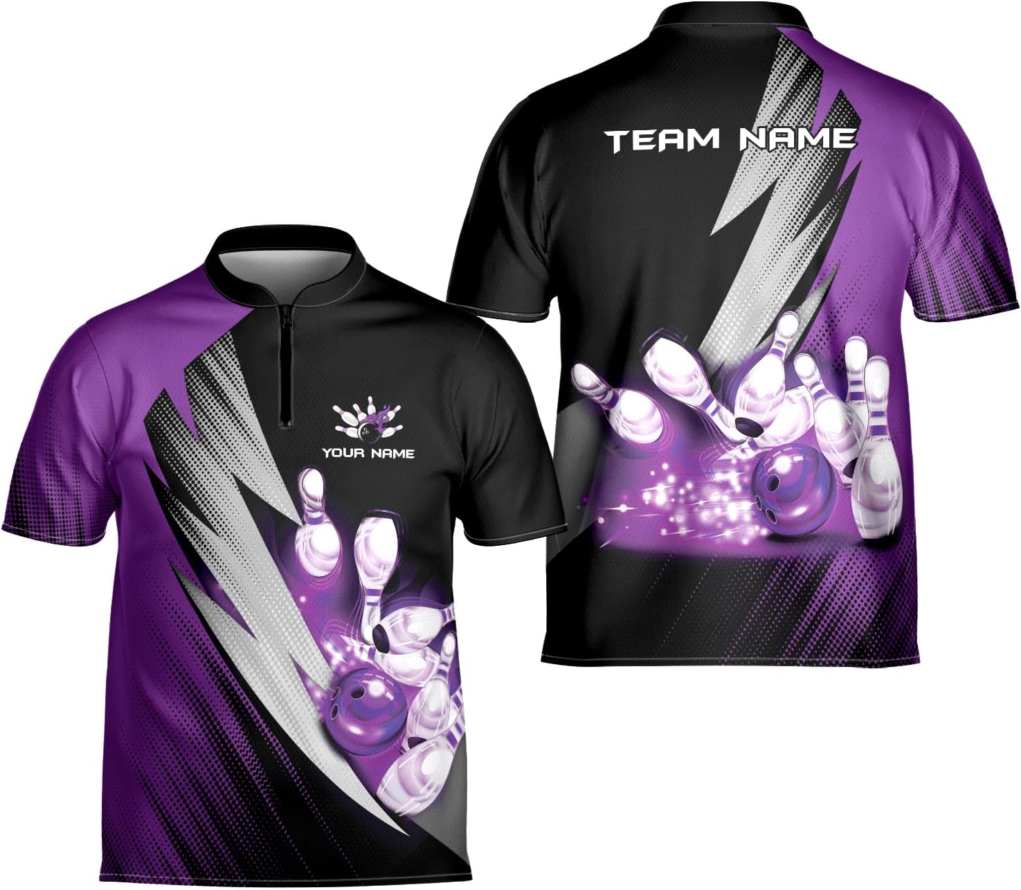 Artparel Personalized Name Bowling Jersey 3D, Custom Bowling Shirts for Team, Bowling Shirt Unisex for Men & Women