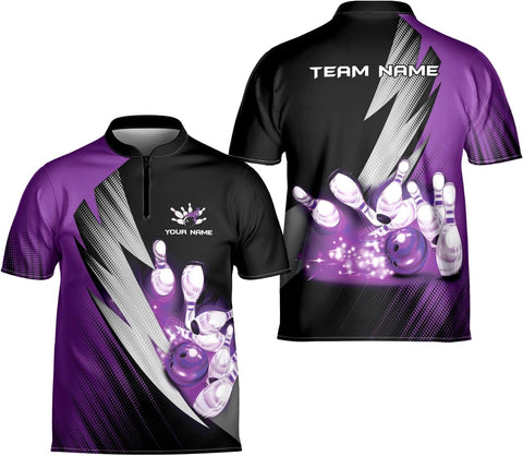 Artparel Personalized Name Bowling Jersey 3D, Custom Bowling Shirts for Team, Bowling Shirt Unisex for Men & Women