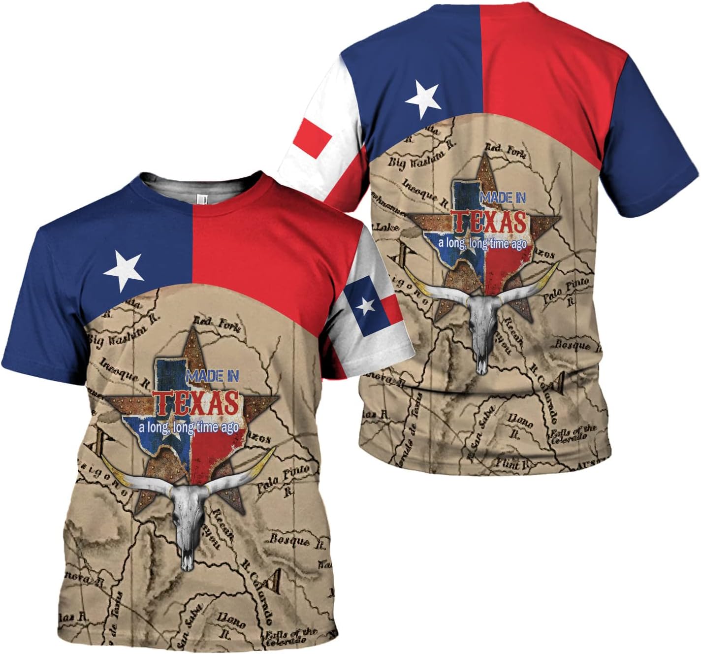 Mostprints Personalized Name Texas Flag and Map Dont Mess with Texas Shirts 3D Unisex Shirt for Men Women Adult Size S-5XL