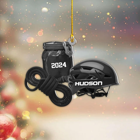 Artparel Personalized Climbing Ornaments Rock Climbing Christmas Ornament Rock Climber Ornaments Climber Lover Mountaineer Ornament Gift for Men Women Gift for Climber (CLB7)