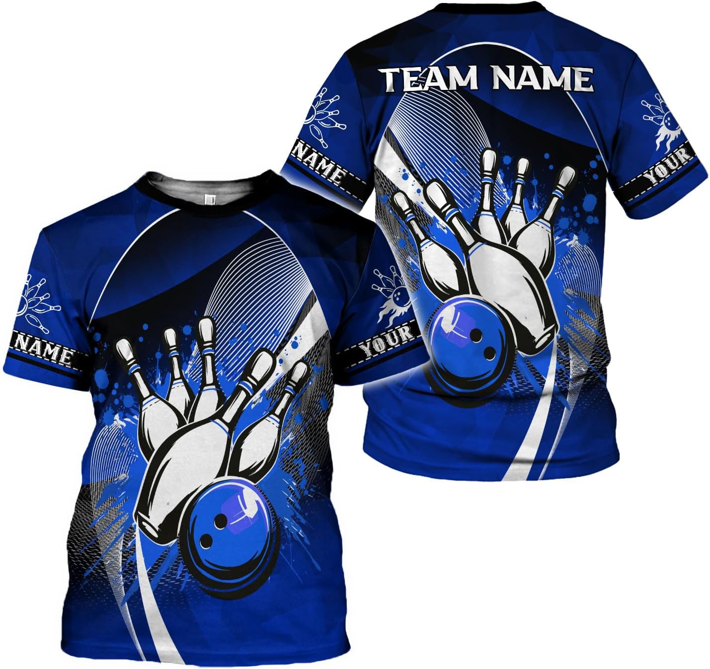 Rivelus Personalized Name Bowling Shirts for Men and Women 3D, Bowling Shirts for Team Bowling, Bowling Shirts Gift