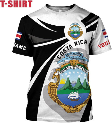 Mostprints Personalized Costa Rica Shirt 3D, Costa Rica Tshirt, Costa Rica Shirts for Men Women, Costa Rican Pride Flag