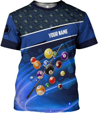 Pretyprints Personalized 3D Billiard Shirt Custom Name Men Women Team Apparel Pool 8 Ball Flag Tshirt Billiards Shirts Gift