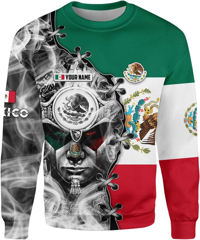 RoyalBro Personalized Mexico Shirt, Camisas de Mexico Customized Mexican Shirts Mexican Flag Mexico 3D Shirt for Men Women
