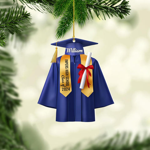 Personalized Graduation Ornaments Class of 2024 Graduation Gown Ornament Gifts Graduation Ornaments Class of 2025 College Graduation Ornaments Class of 2024 Graduate Ornament Tree Hanging Decor (GN10)