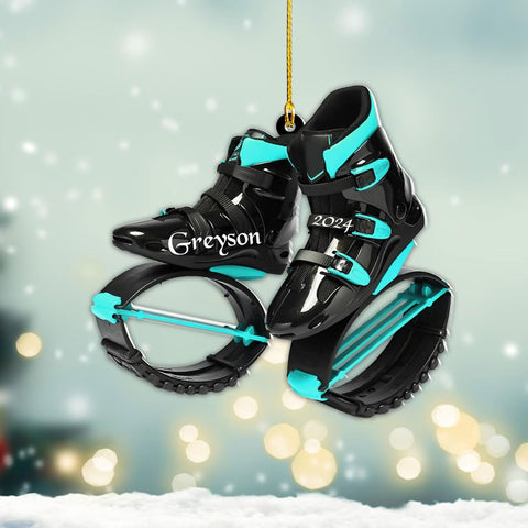 AOVL Custom Jumps Boot Ornament 2024 Jumps Boot Shoes Ornament Jump Boots Christmas Ornament Jump Boots Gift for Xmas Jump Boots Flat 2D Hanging Ornaments (JB3)
