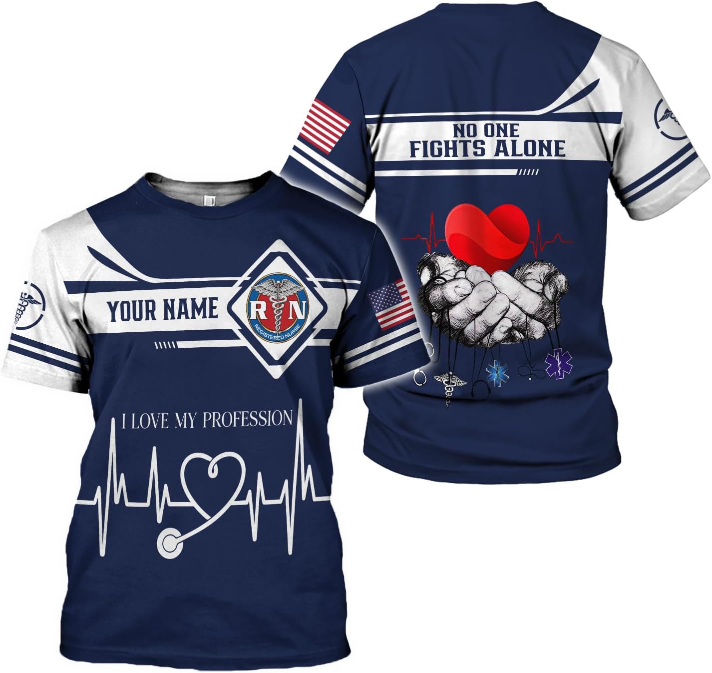 MoonArt Personalized Name Nurse Shirt Nurse Gifts Nurse Graduation Gift Funny Nurse T-Shirt Gift, Nursing Emergency Shirts