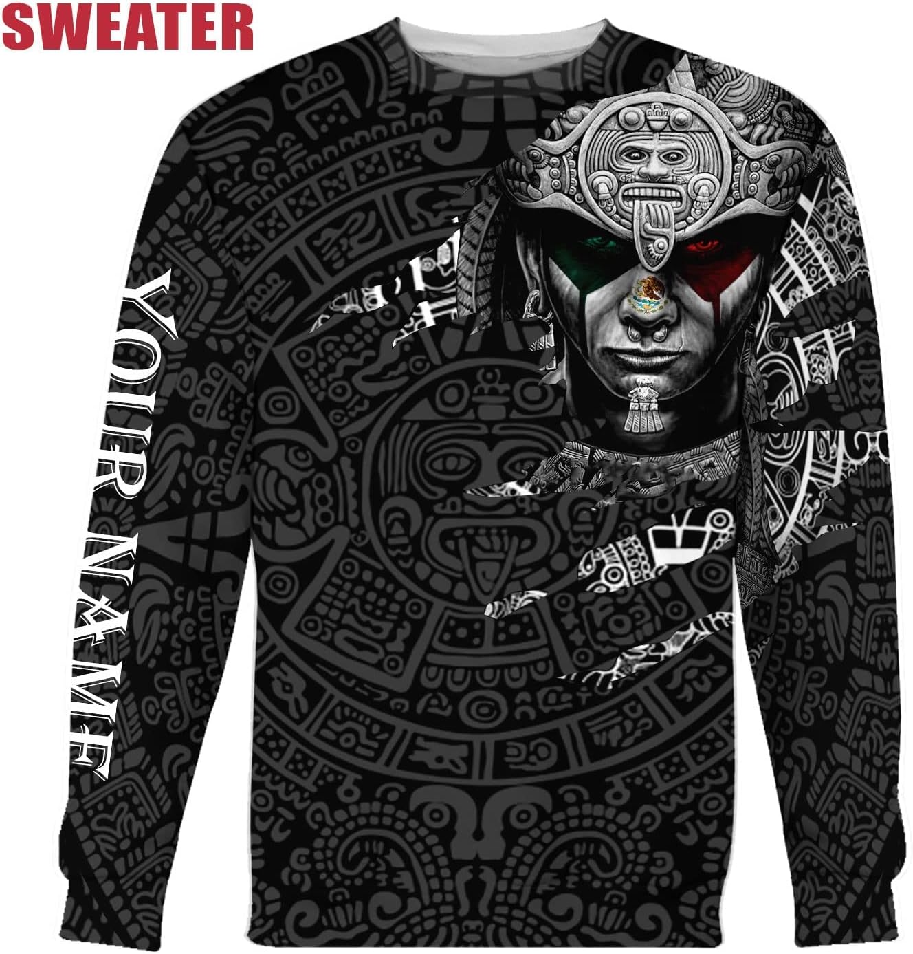 Mostefy Personalized Name Mexican Hoodie 3D, Customized Mexico Hoodies for Men and Women