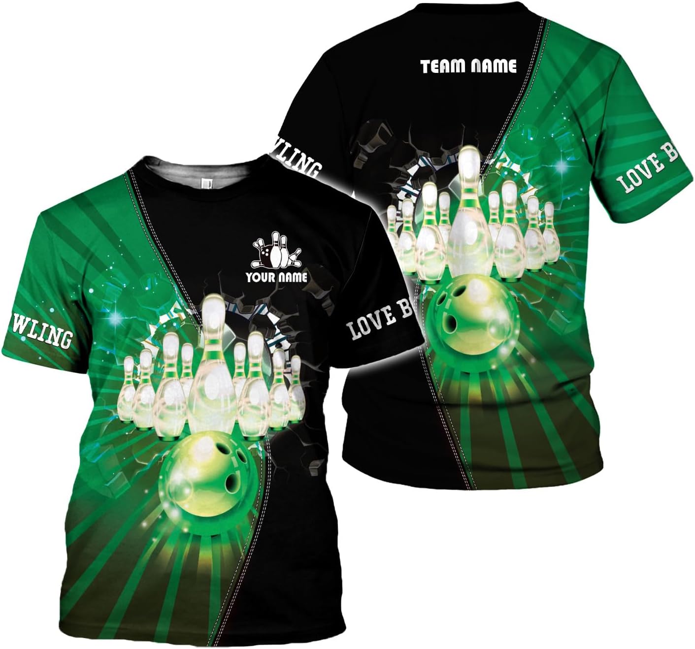 Mostprints Personalized Name Bowling Shirts for Men and Women 3D, Bowling Shirts for Team Bowling, Bowling Shirts Gift