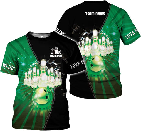 Mostprints Personalized Name Bowling Shirts for Men and Women 3D, Bowling Shirts for Team Bowling, Bowling Shirts Gift