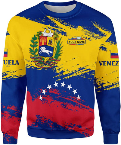 Custom Men's Venezuela Flag & Coat of Arms Hoodie