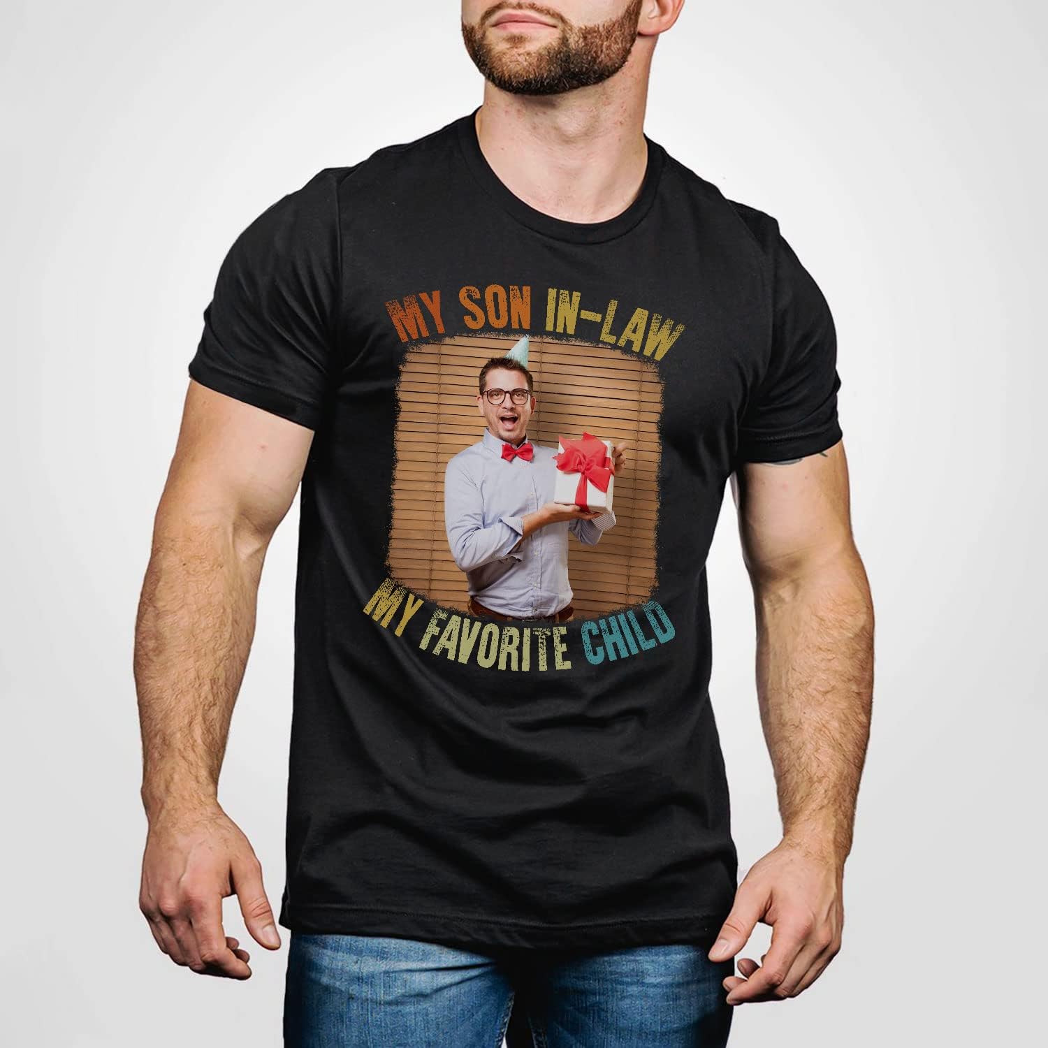 HomeDesign Personalized My Son in Law is My Favorite Child Shirt, Son in Law Tshirt, My Favorite Child is My Son in Law Shirt