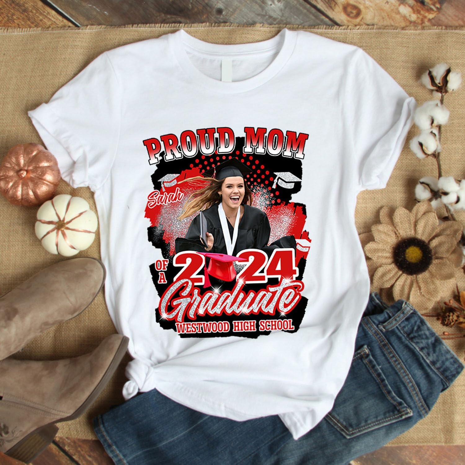 Personalized Graduation 2024 Shirt Proud Family of A Class of 2024 Graduate Class of 2024 Senior Class of 2024 Class of 2024