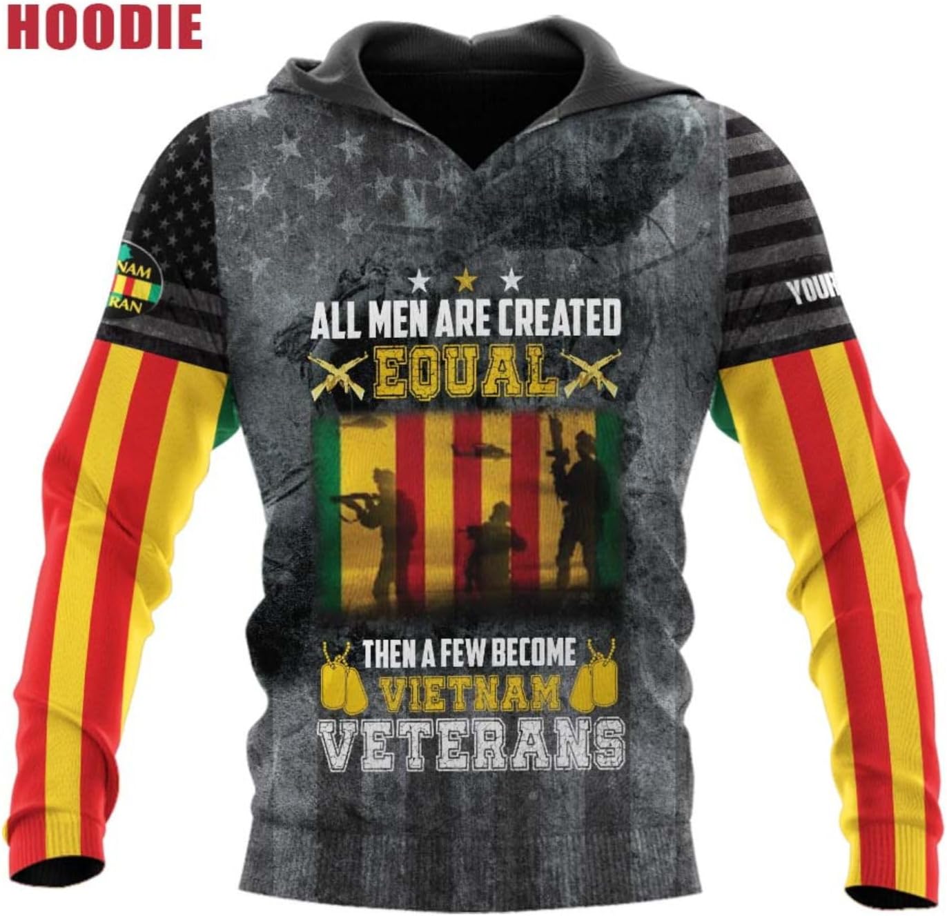 Mostprints Personalized Name Vietnam Veteran Shirts 3D, Veterans Shirts for Men and Women, Veteran's Shirt Vietnam Veteran S-5XL