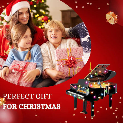 Personalized Piano Ornament, Custom Piano Ornament Piano Christmas Ornament 2024, Music Instrument Player Keyboard Ornament Decor, Gift for Piano Lover, Music Lovers