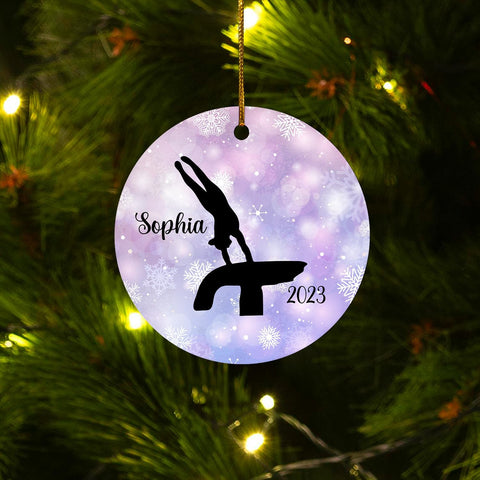Parvii Personalized Gymnastics Ornaments for Christmas Tree, Gymnastics Christmas Ornament, Gymnastics Ornament for Baby Girl, Gymnastics Christmas Ornament Tree Hanging Ornament (G1)