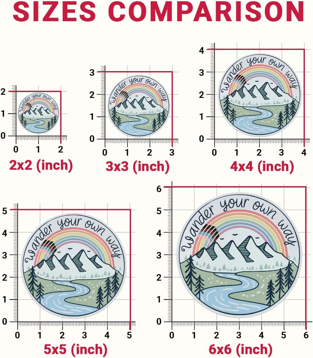 (3 Pcs) Wander Your Own Way Sticker LGBTQ Stickers Rainbow LGBT Mountain Sticker LGBTQ+ Pride Stickers for Laptop Water Bottle Tumbler Phone Case Hat Helmet Gifts 3"x3"