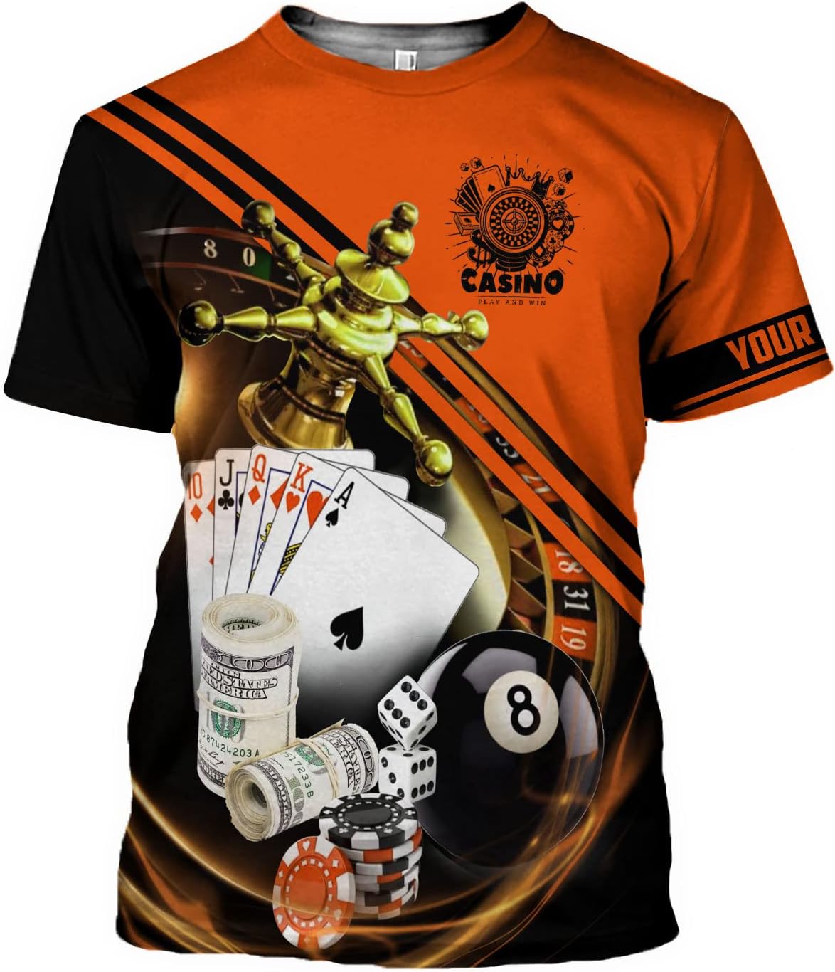 Royal Fight Personalized Poker Shirt 3D Funny Poker Shirt for Men Casino Poker Shirt Gifts Men Women Funny Poker Gift