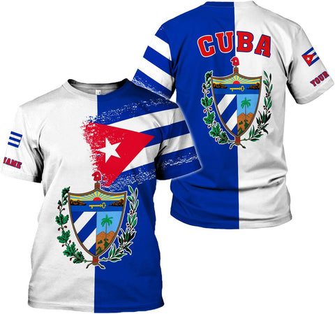 MoonArt Personalized Name Cuba Shirt 3D, Cuban Tshirts for Men and Women, Cuba Flag Shirt, Sweatshirt, Hoodies, Zip Hoodies