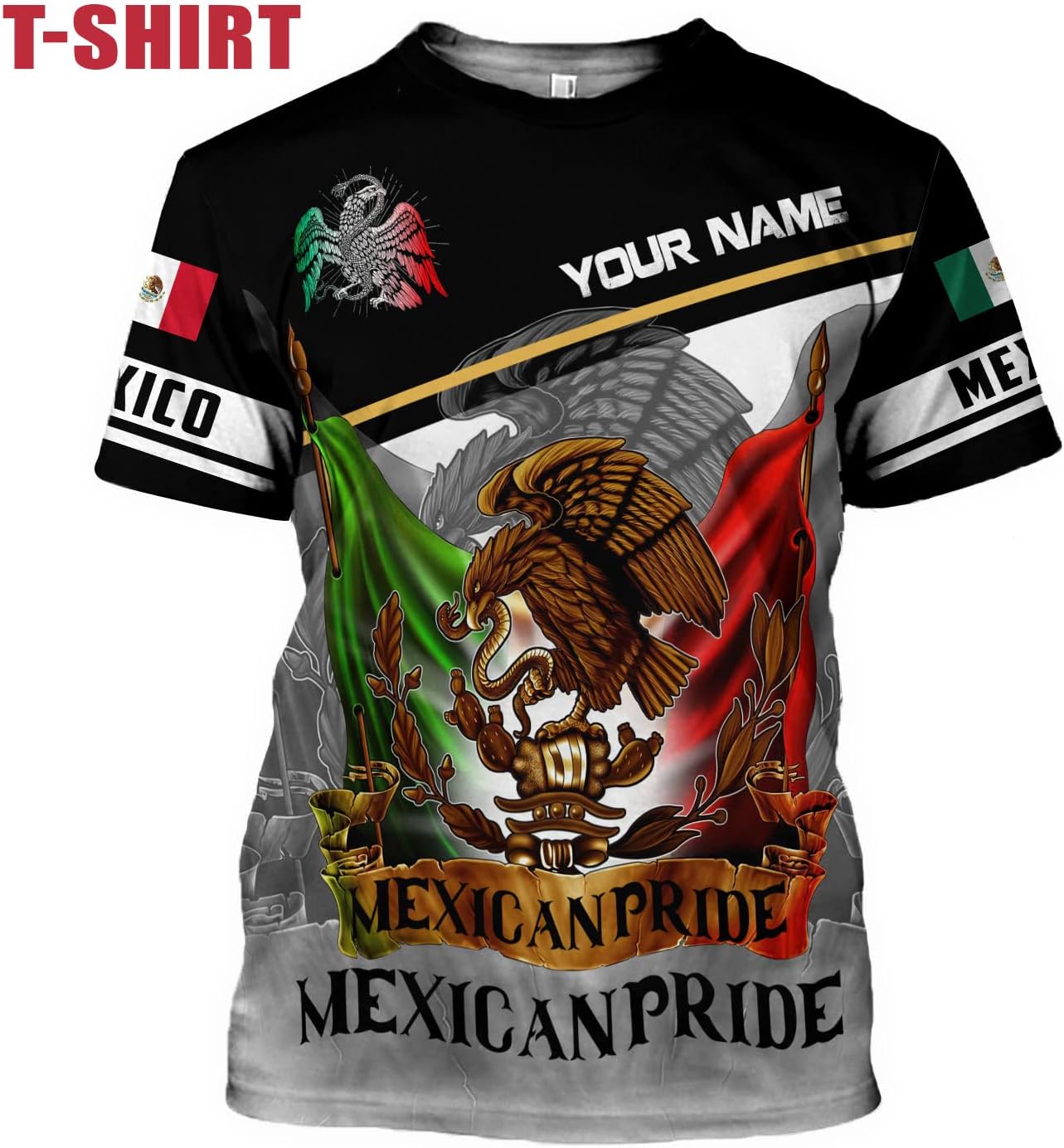 Mostprints Personalized Name Mexican Hoodie 3D, Mexican Hoodies for Men, Unisex Mexico Hoodie, Mexico Hoodies for Men