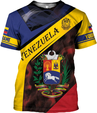 Personalized Name Venezuela Shirt, Flag Venezuelan Pride Roots T-Shirt, Sweatshirt, Zip Hoodies Gift for Men and Women