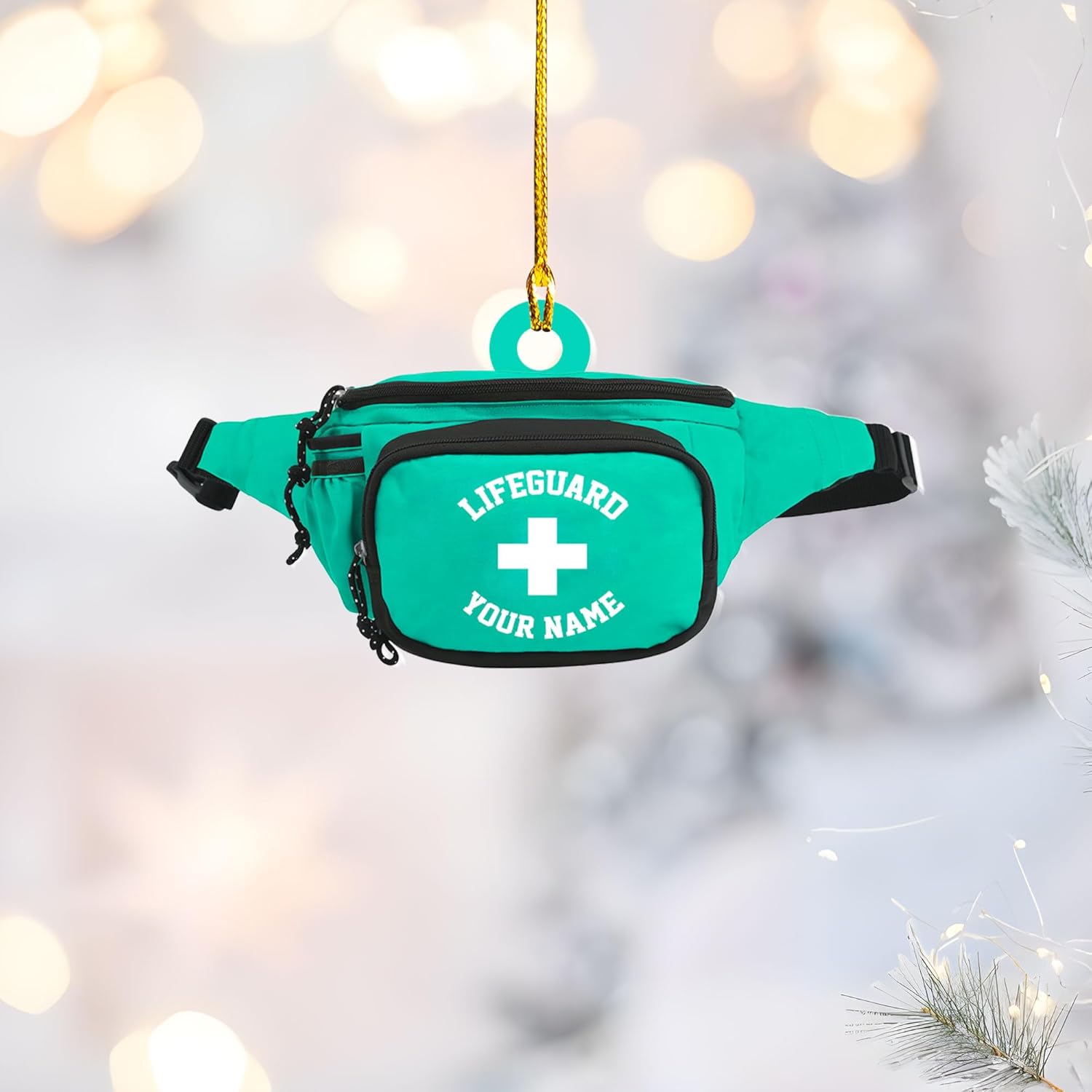 Personalized Lifeguard Ornament, Lifeguard Gift Christmas 2024 Life Guard Ornament Lifesaver Ornament, Lifeguard Gift Ideas for Women Girl Kids, Officially Licensed Hot Lifeguard (Style 4)