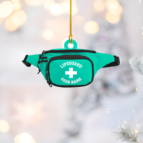 Personalized Lifeguard Ornament, Lifeguard Gift Christmas 2024 Life Guard Ornament Lifesaver Ornament, Lifeguard Gift Ideas for Women Girl Kids, Officially Licensed Hot Lifeguard (Style 4)