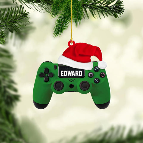 Personalized Video Game Controller Ornament, Custom Gamer Ornament Christmas Ornaments Gaming Controller Gift for Gamer, Gaming Ornaments for Christmas Tree Decorations 2D Gaming Ornaments (G1)