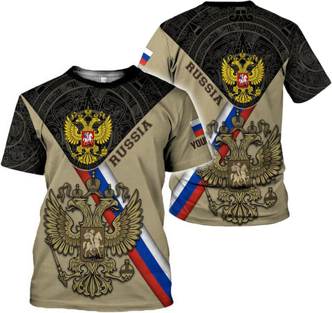 Personalized Russia Shirts Russian Shirt Russian Unisex Shirts Russia Flag Pride Shirts Russia Flag Coat of Arms Shirts