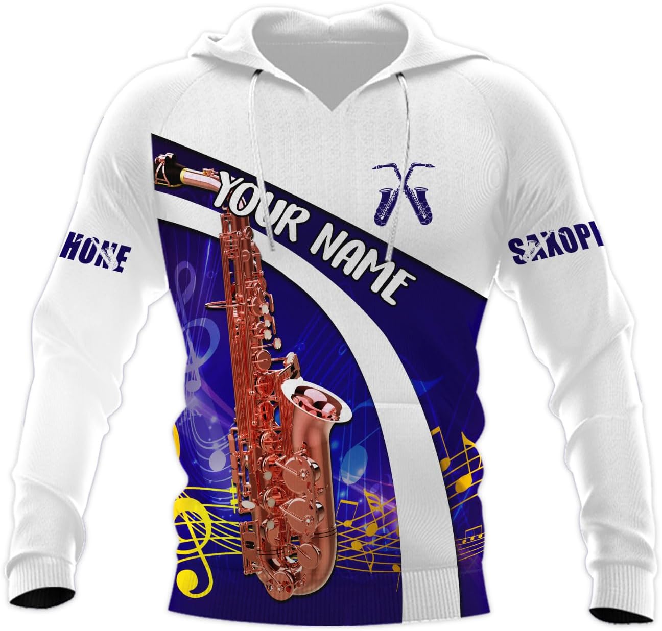 Personalized T Shirt for Saxophone Player, Custom Saxophone 3D Shirt Men Women, Present to Musican Saxophone Team Uniform