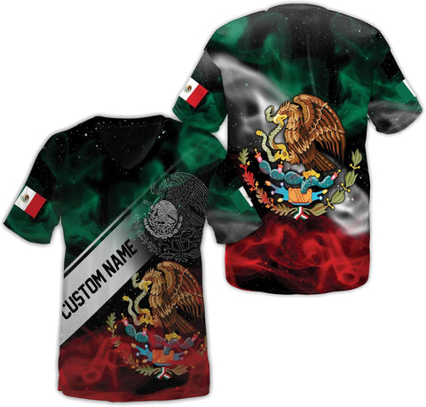 Mostefy Personalized Mexican Shirts for Women Vneck 3D, Customized Mexico Shirts for Women, Mexico Shirt, Mexican Shirt