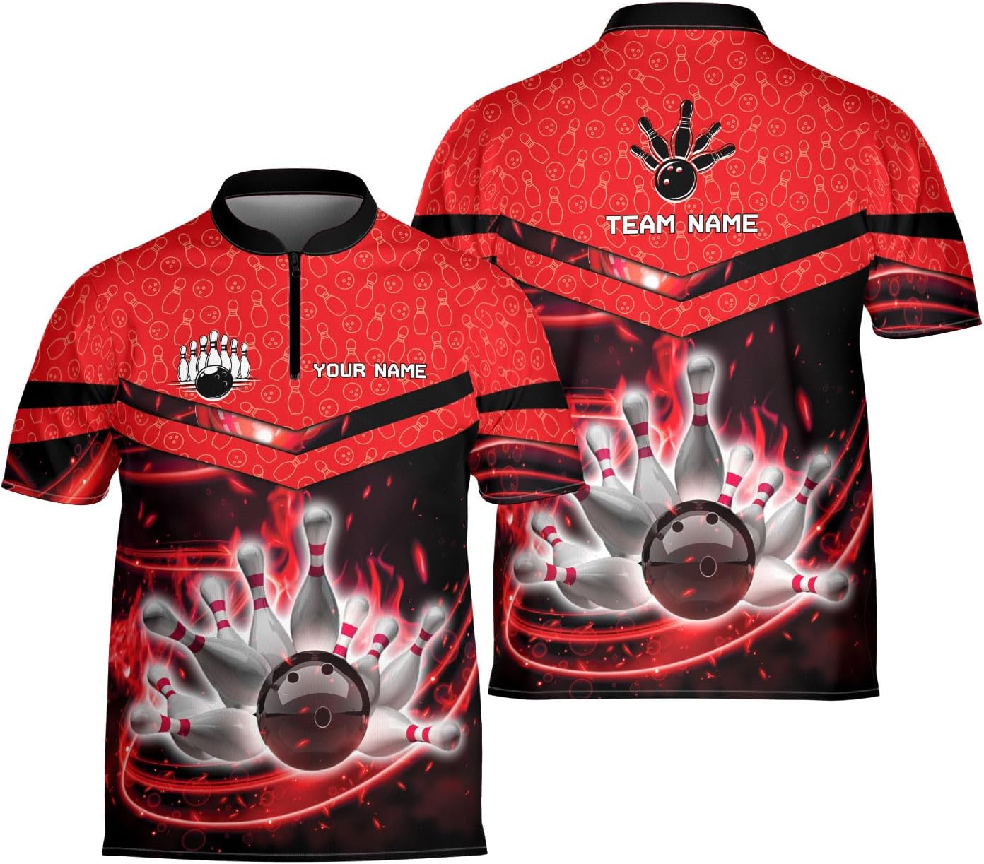 Ligthuy Personalized Bowling Jersey 3D, Bowling Shirts for Team, Bowling Shirt Unisex for Men Women, Bowling Shirts for Men