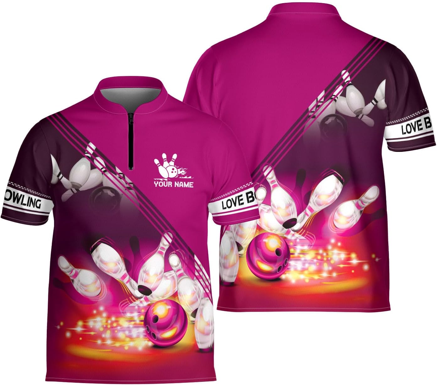 Ligthuy Personalized Bowling Jersey 3D, Bowling Shirts for Team, Bowling Shirt Unisex for Men Women, Bowling Shirts for Men