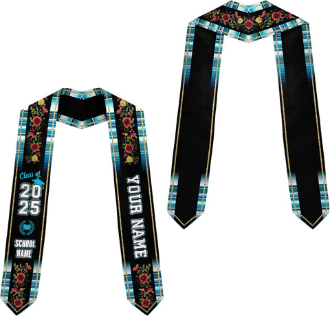 Pretyprints Honduran Graduation Sash, Custom Honduran American Flag Graduation Sash 2025, Honduras Graduation Stole