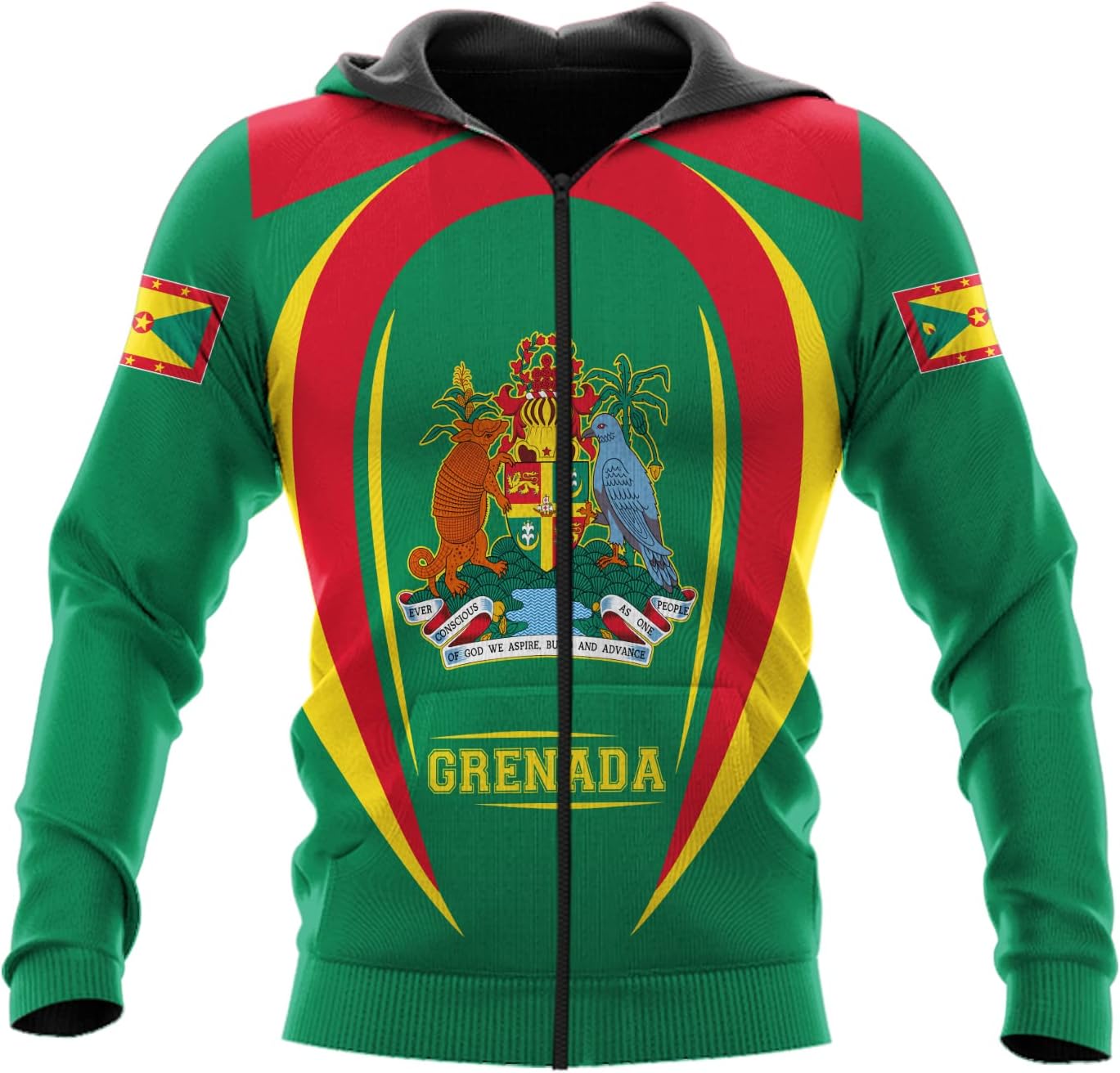 Podagree Personalized Grenada T-Shirt 3D, Proud Grenadan Tshirt, Grenada Flag Grenadian Pride Grenadian Heritage Shirt