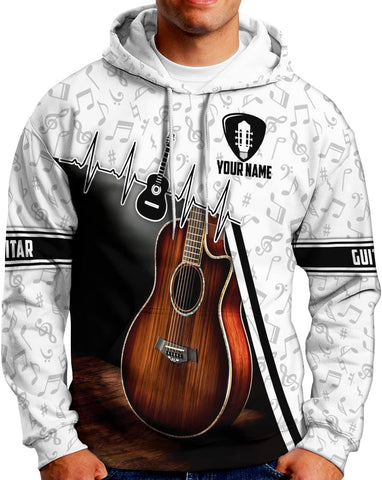 Custom Name Guitar Shirt 3D All Over Print, Guitar Shirts for Men, Unisex Guitar Shirts Music, Music Lover, Guitar Lover