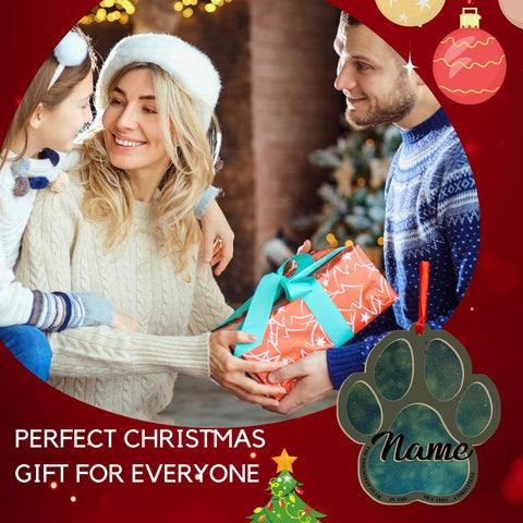 MAPrints Personalized Suncatcher Wooden Dog Cat Paw Ornament Christmas 2024, Custom Dog Paw Suncatcher Wood Ornaments with Names, Pet Paw Wooden Dog Ornament, Pet Paw Christmas Ornament (PAW 9)