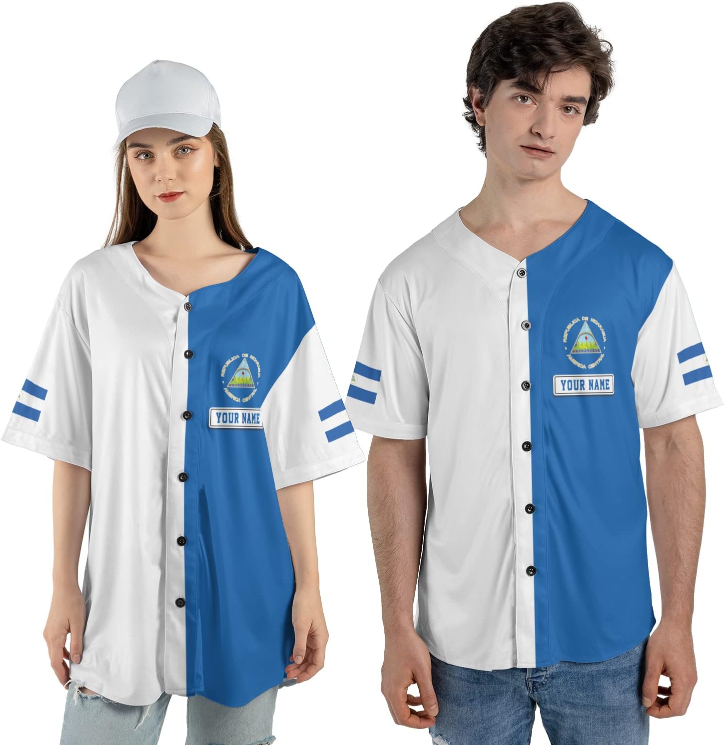 Personalized Nicaragua Baseball Jersey, Custom Nicaragua Baseball Jersey for Men & Women, Nicaraguan Camisas Shirt