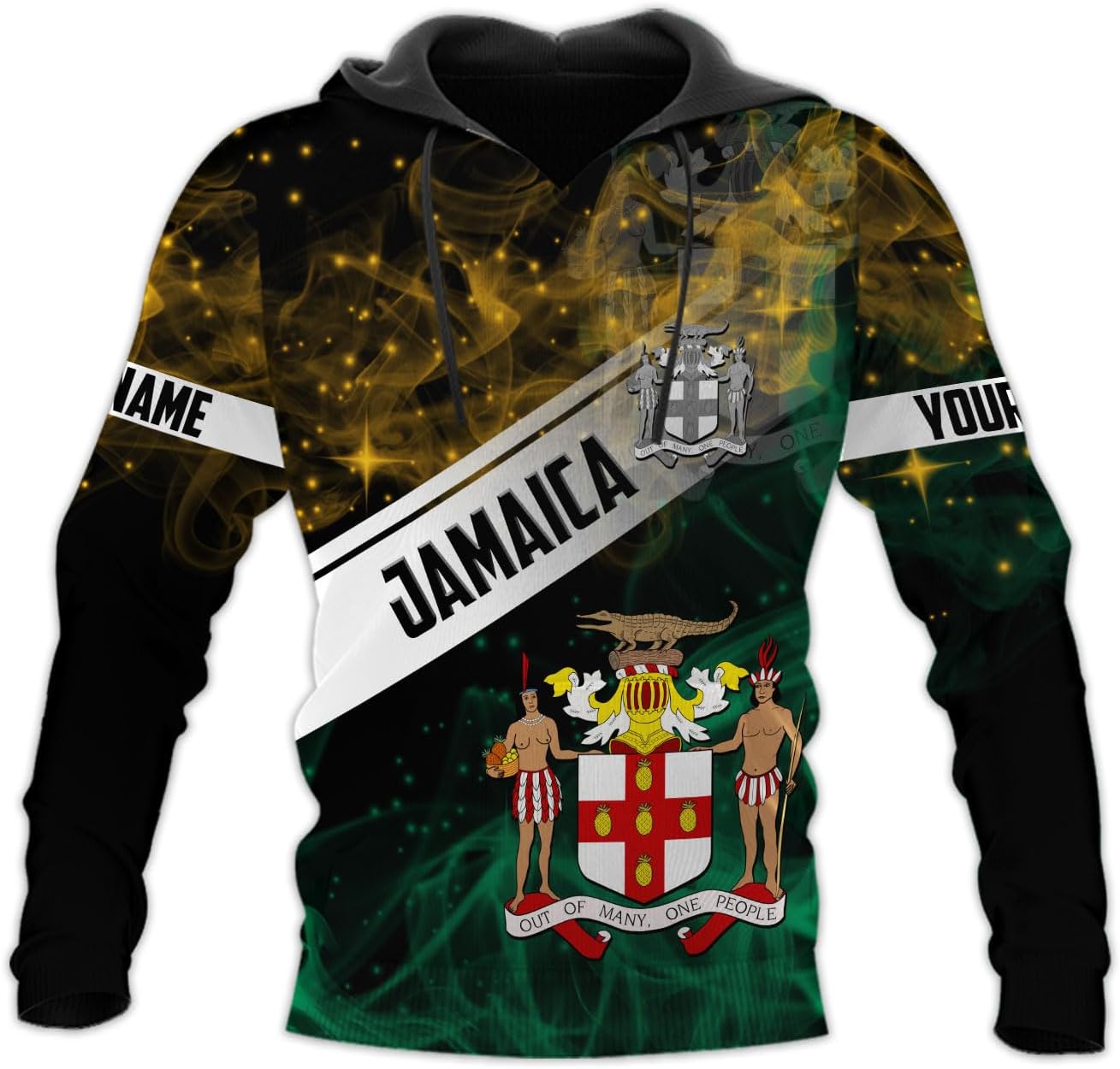 Mostprints Personalized Jamaica Hoodie Camisa Jamaica Hoodies Jamaica Sweaters Shirts Men & Women Jamaican Pride Shirt Gifts