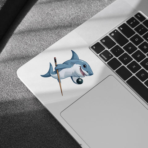 (3Pcs) Cool Shark with 8 Ball Sticker, Pool Shark Bumper Sticker, Billiard Sticker, Pool Decal, Billiards 8 Ball Black Sticker Bumper - Stickers for Laptop Water Bottle Phone Car Window Helmet 3"