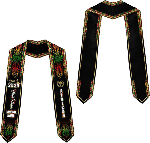 African American Graduation Sash, Graduation Stole Customize, African Graduation Sash, Graduation Stole Class of 2025